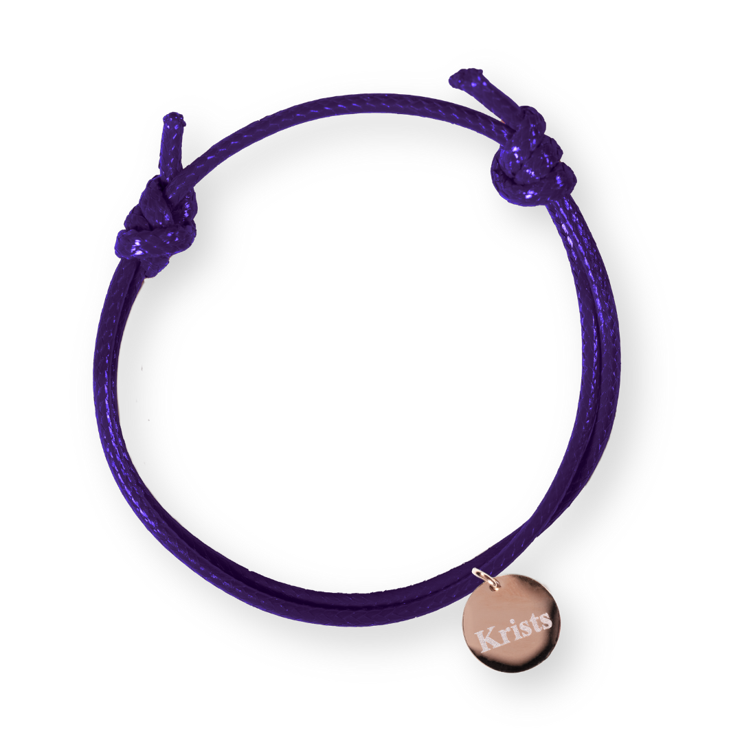 Men's bracelet with personalized engraved medallion