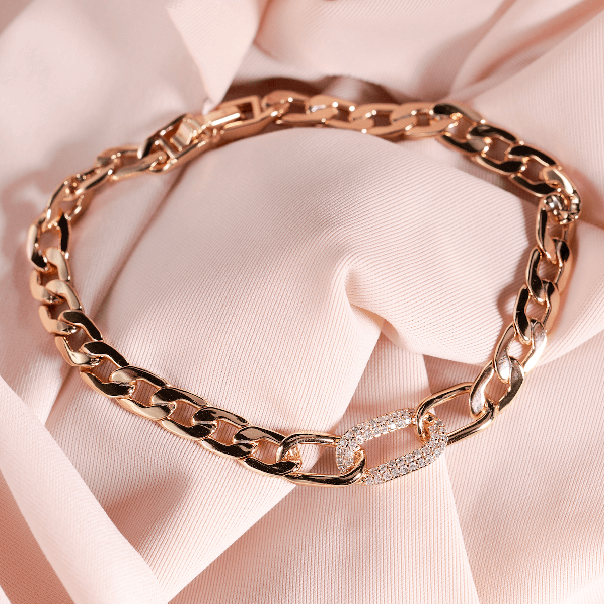Crystal bracelet with bezels