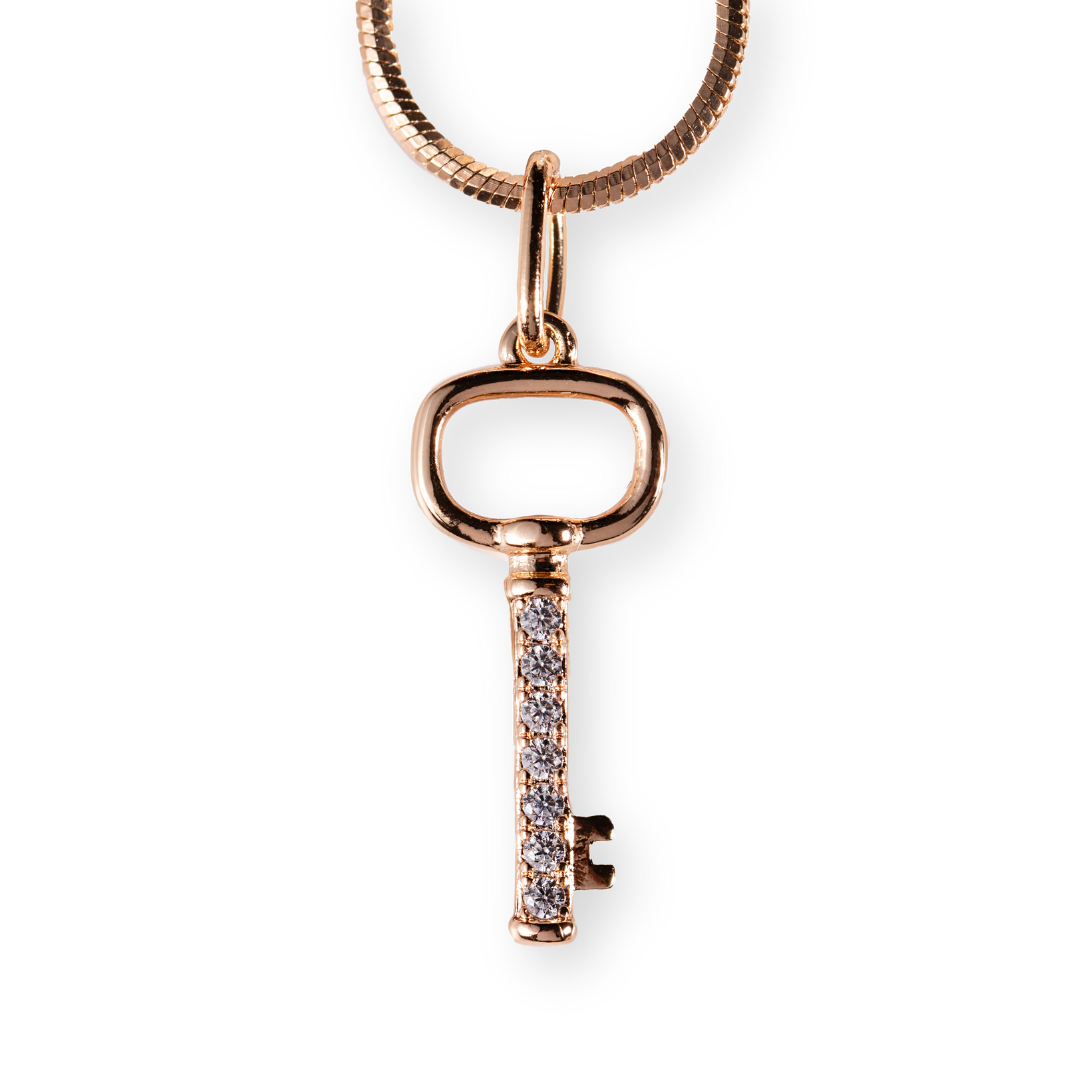 Necklace with key pendant