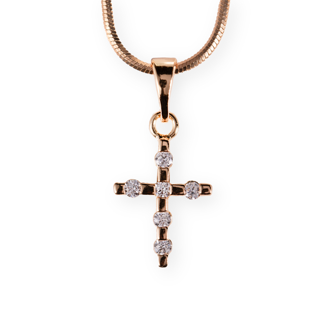 Crystal cross necklace