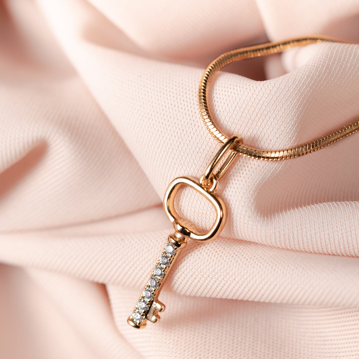 Necklace with key pendant
