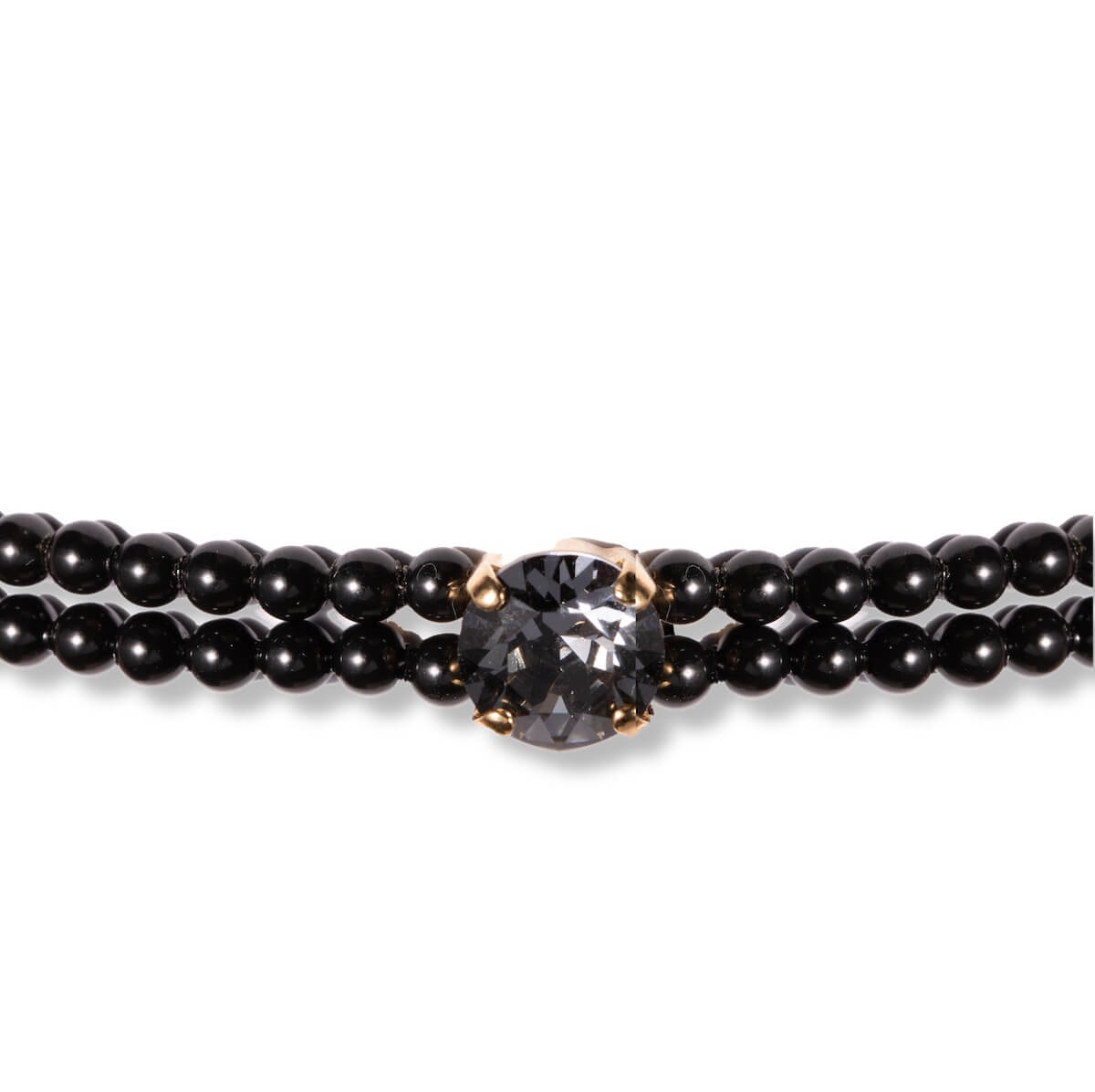 Anklet with crystals and pearls