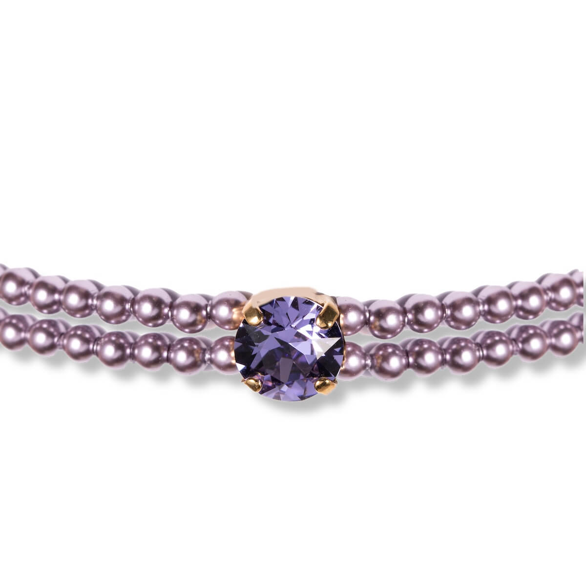 Anklet with crystals and pearls