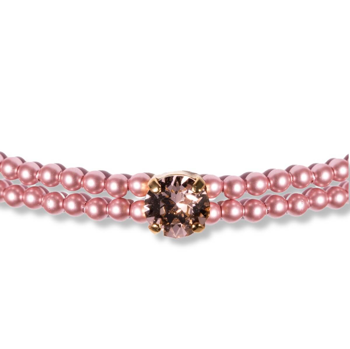 Anklet with crystals and pearls