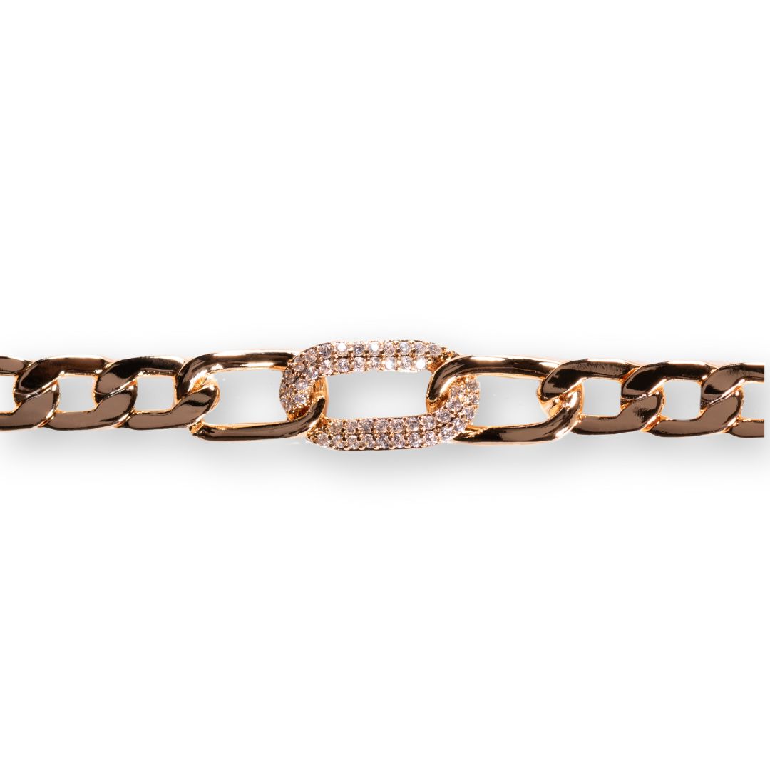 Crystal bracelet with bezels