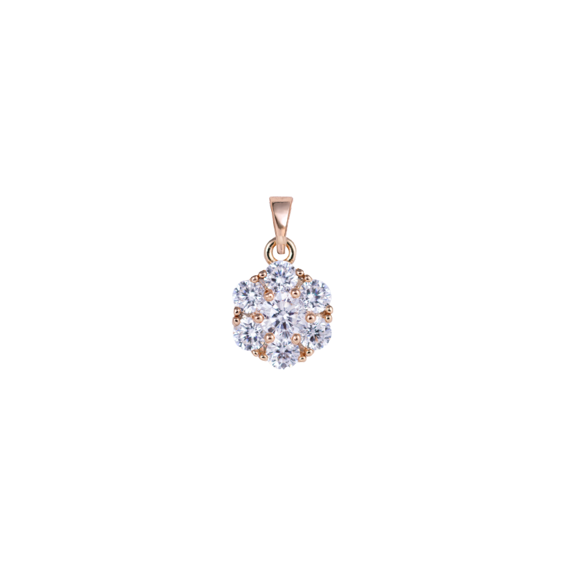 Necklace with crystal flower pendant 'VINETA'