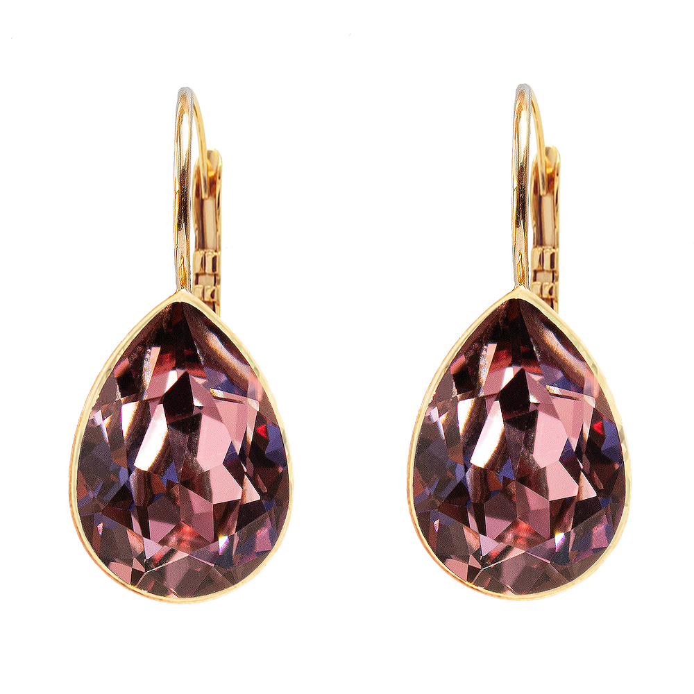Classic drop earrings, 14mm crystal – NELA GEMS