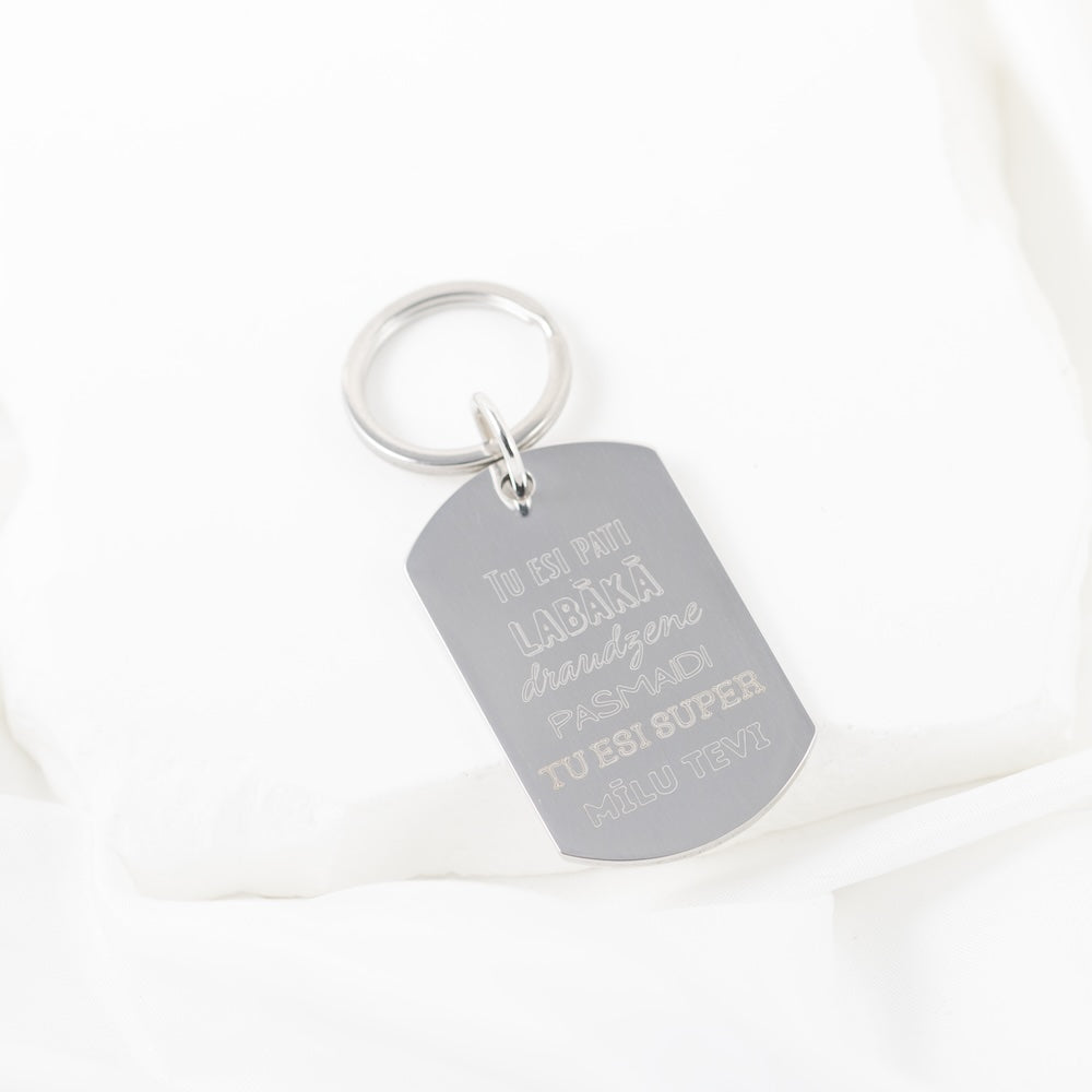 Personalized key chain with picture engraving