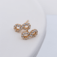 White crystal hoop earrings