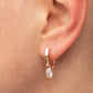 Earrings with crystal leaves