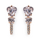 Earrings with fine crystal squares