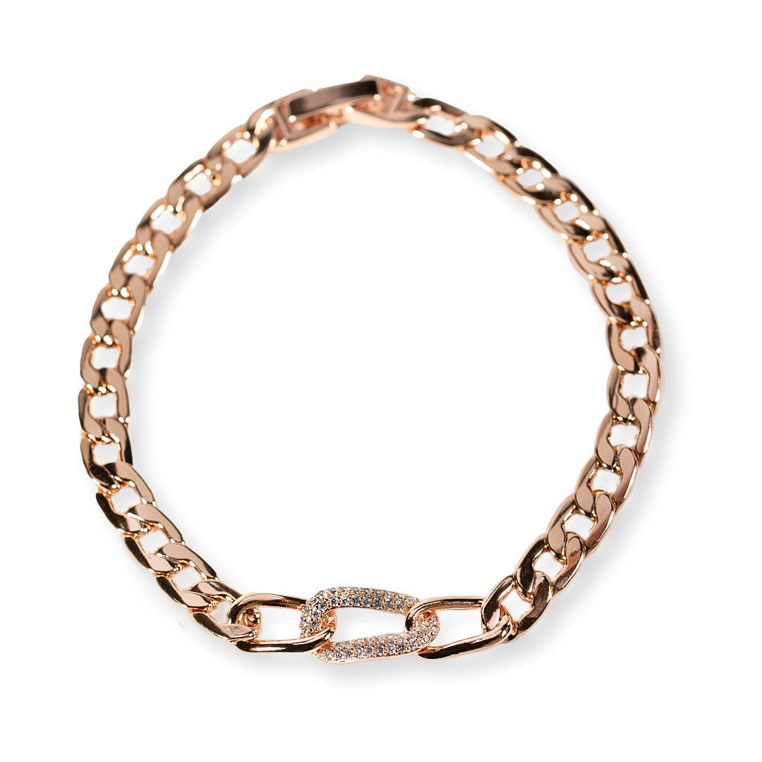 Crystal bracelet with bezels