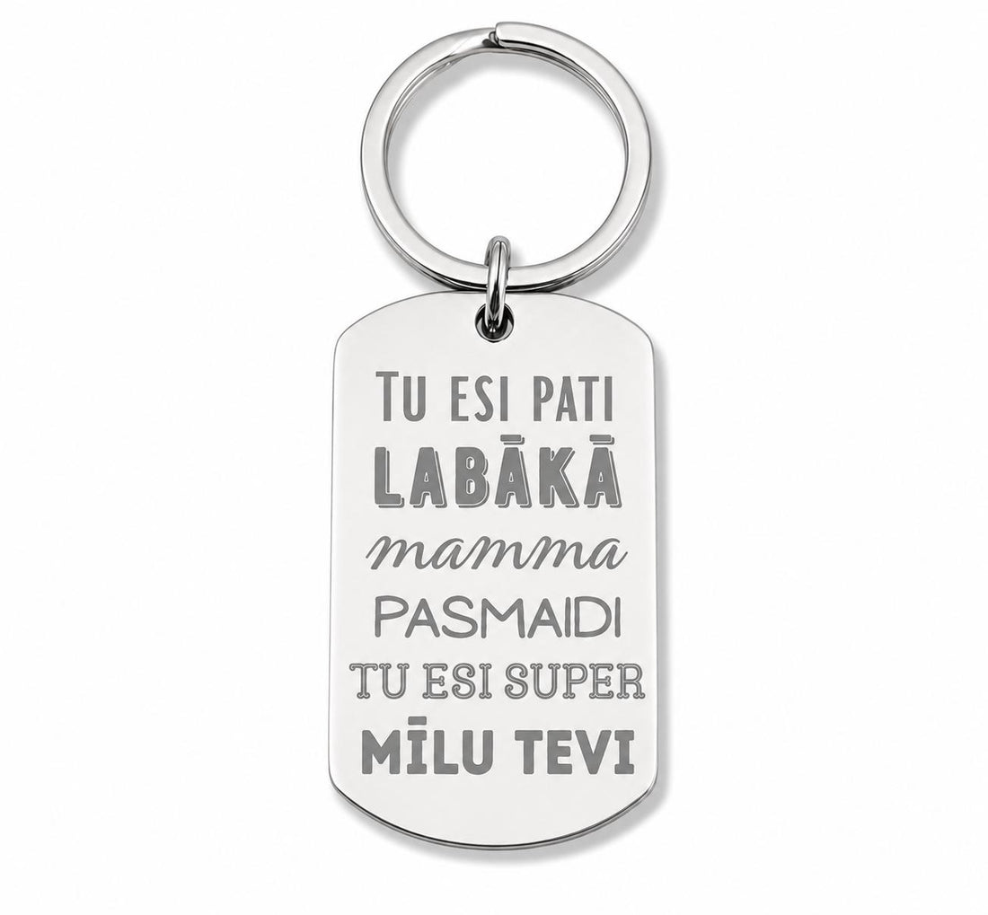 Atslēgu piekariņš ar personalizētu tekstu
