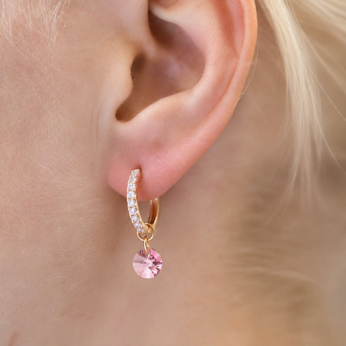 Two-in-one round earrings