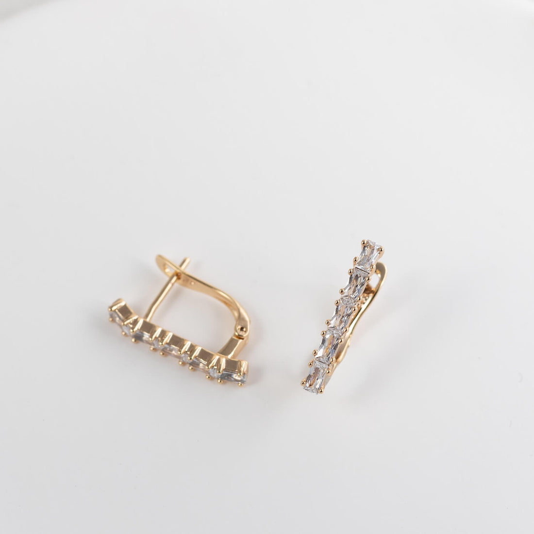 Antialerģiski auskari ar kristāliem 'EGITA'