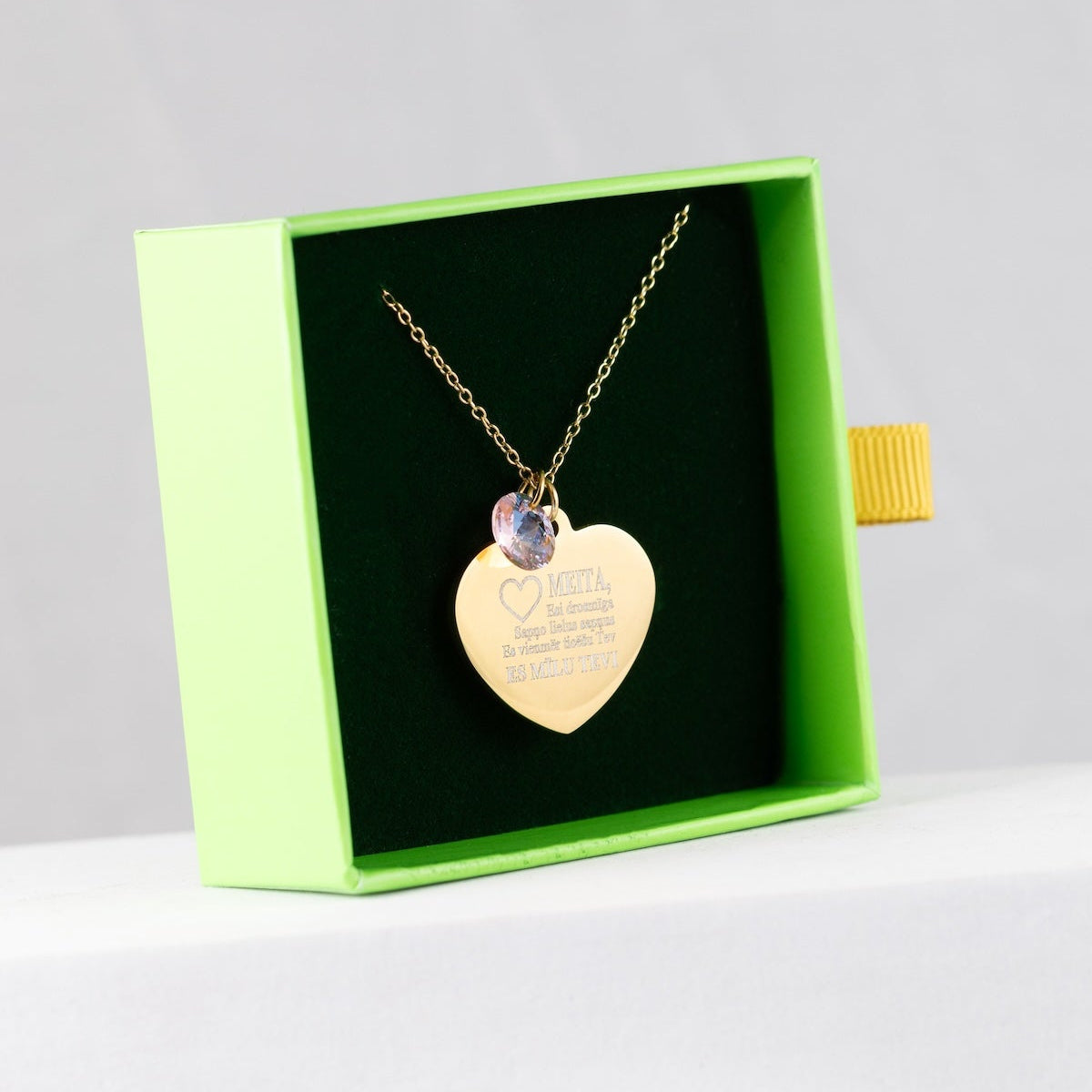 Personalizēta kaklarota ar kristālu