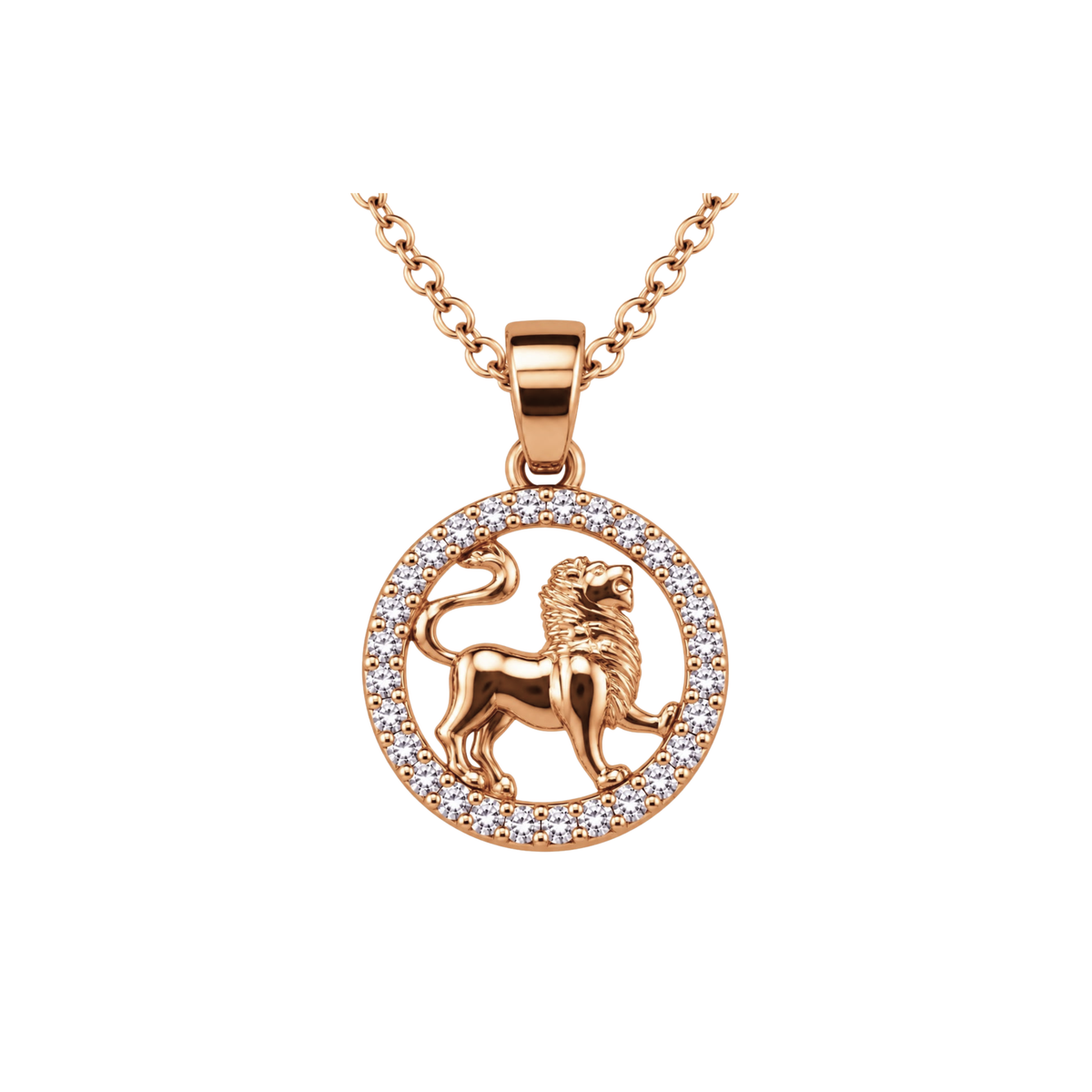 Lauvas horoskopa kaklarota ar zodiaka zīmes simbolu ir izteiksmīga un eleganta rotaslieta, kas piešķir tēlam īpašu akcentu.