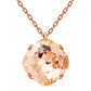 Klasiska rosegold romba kaklarota ar gaišā persika krāsas kristālu kristālu