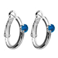Riņķa Swarovski auskari ar capri kristāliem