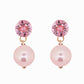 Nagliņauskari ar pērlēm un rozā kristāliem