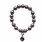 violeta Swarovski pērļu rokassprādze dāvana sievietei